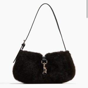 Brown Fur Shoulder Bag